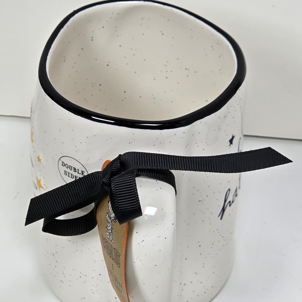 Rae Dunn Peanuts Woodstock Happy Halloween Double Sided Mug NWT - Picture 3 of 6